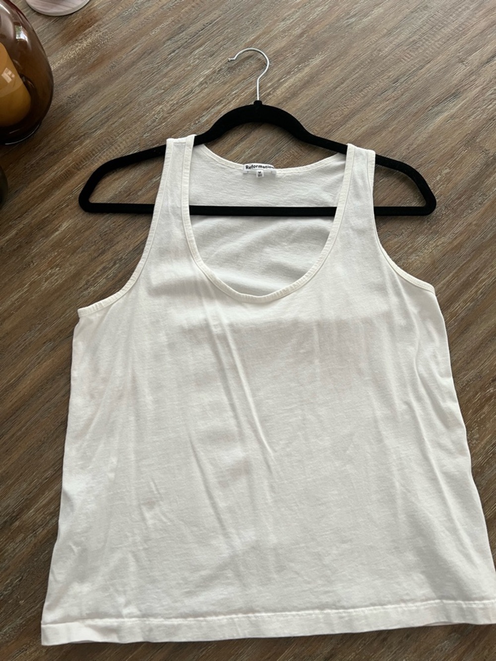 Reformation 100% Cotton White Tank - M